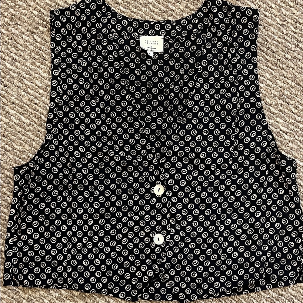 Kathleen Sommers Black and Tan Vest